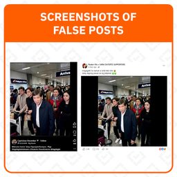 VERIFICAÇÃO DE FATO: Duterte não está de volta às Filipinas; as postagens usam uma foto de 'aeroporto' gerada por IA