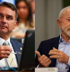 O senador Flávio Bolsonaro e o presidente Lula Wilton Jr/Estadão Foto: Wilton Jr/Estadão / Estadão