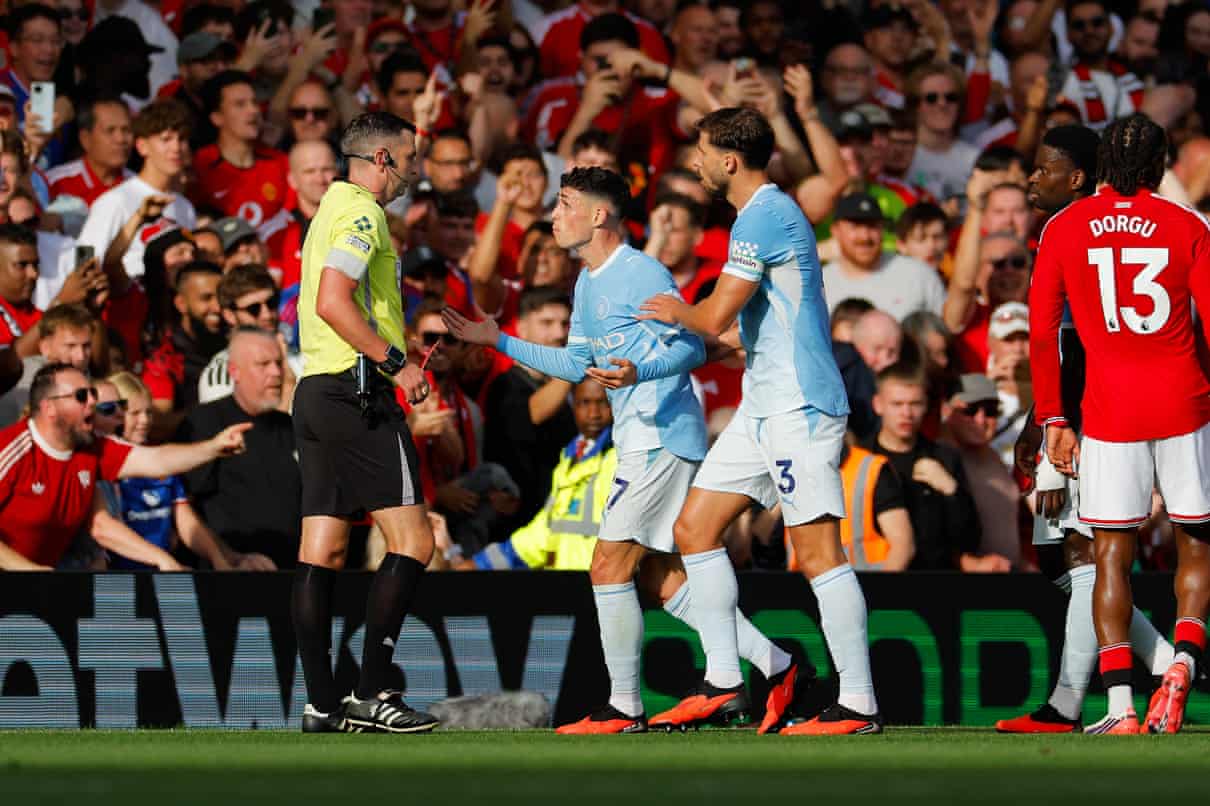 Manchester City se recuperam do cartão vermelho de Foden enquanto Haaland vence o clássico contra o United