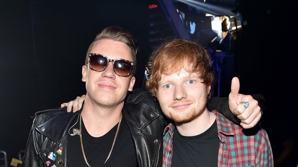 Macklemore and Ed Sheeran pictured together in 2014