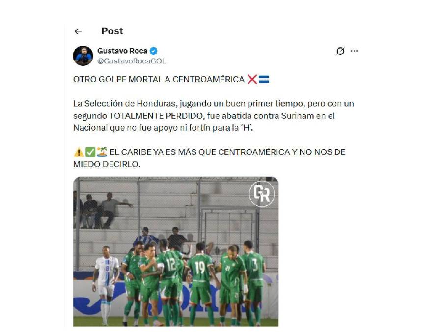 Cansaço, apontam dois e uma preocupação após a dolorosa derrota de Honduras contra Suriname.