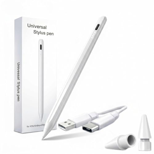 Caneta Touch Universal Stylus Premium Pencil Branca Duas Pontas