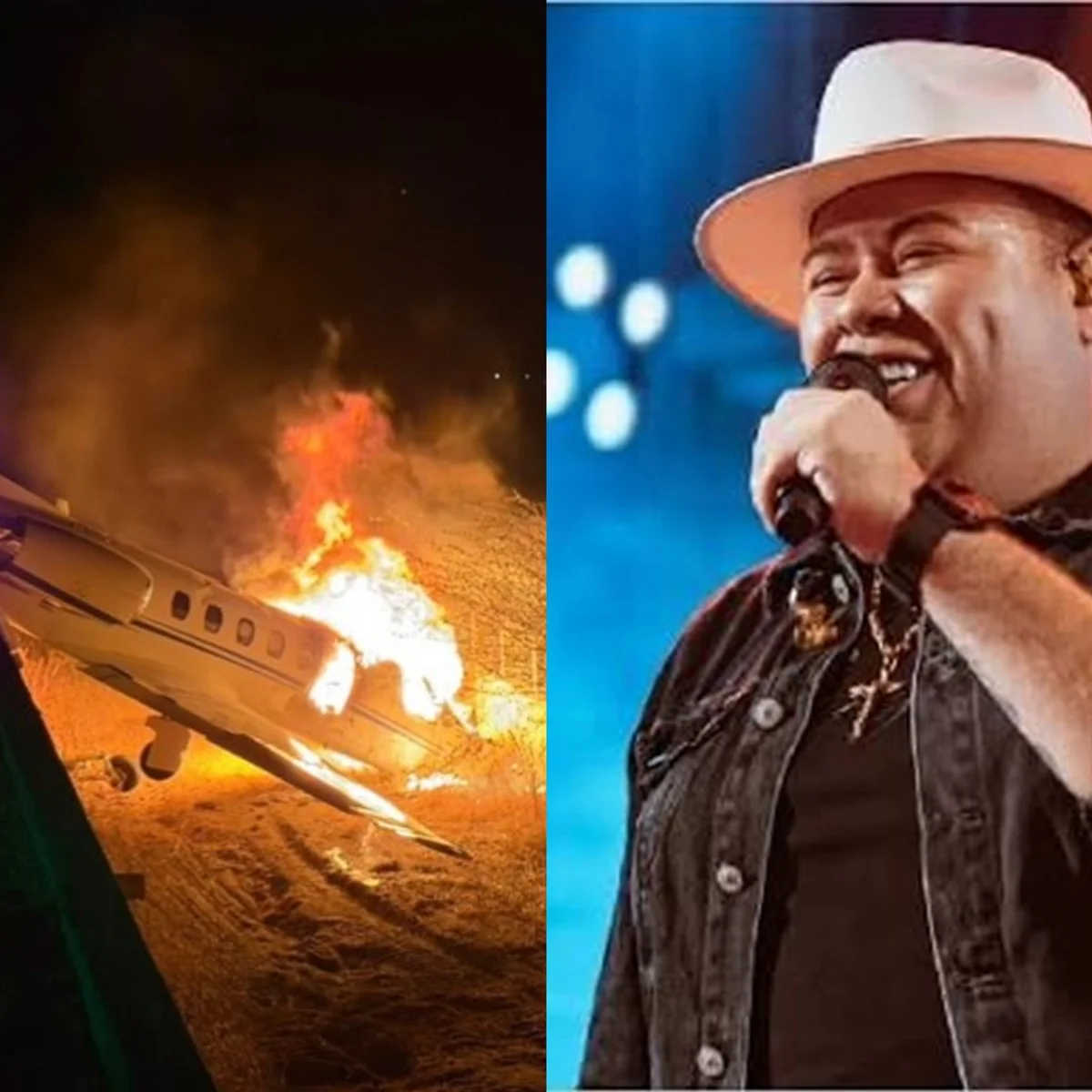 Veja momento em que avião do cantor Rey Vaqueiro saiu da pista e pegou fogo