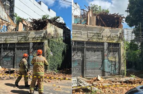 Imóvel abandonado desaba e deixa mulher e criança feridas no Cosme Velho, na zona sul do Rio