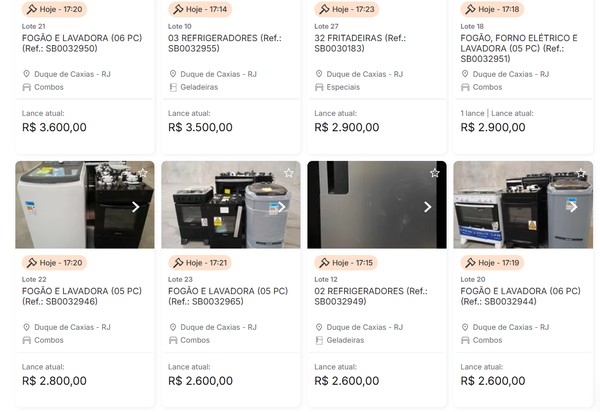 Leilão das Casas Bahia tem geladeira, fogão e ventiladores a partir de R$ 400