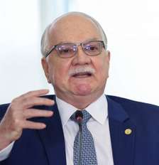 Presidente do Supremo Tribunal Federal, Edson Fachin, participa de cerimônia no Palácio do Planalto, em Brasília 4 de setembro de 2026 REUTERS/Adriano Machado Foto: Reuters