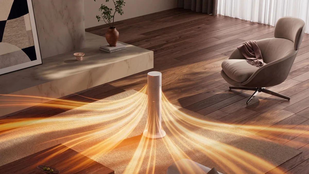 Imagem da matéria: Xiaomi lança "torre" que esquenta em 3 segundos e cabe em qualquer canto