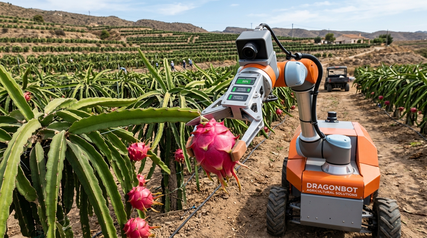 Jovens criam robô agrícola com inteligência artificial para colher pitaya madura: precisão de mais de 75% e evita danos em 88% das colheitas