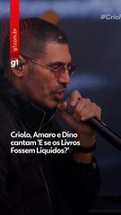Criolo, Amaro e Dino cantam 'E se os Livros Fossem Líquidos?'