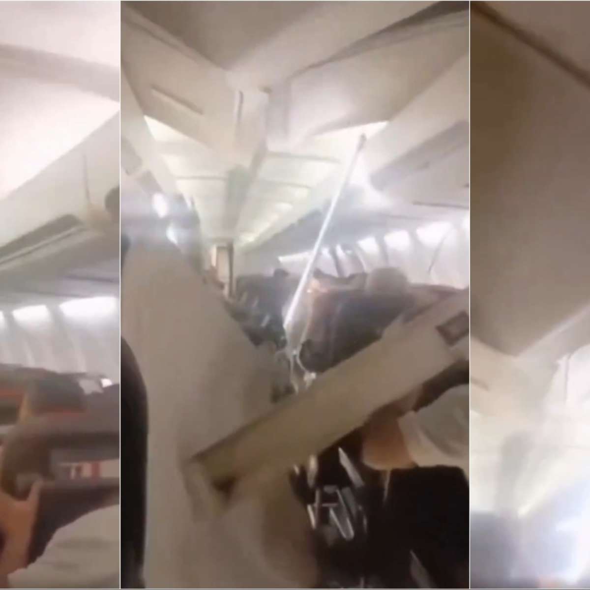 Teto de avião despenca durante voo e causa pânico no Irã; veja vídeo