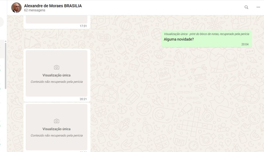Site funcionava como um visualizador criado para organizar as mensagens — Foto: Reprodução