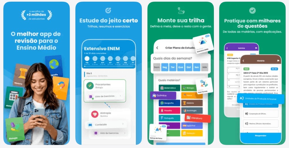 Enem 2026: 8 aplicativos grátis para estudar para a prova