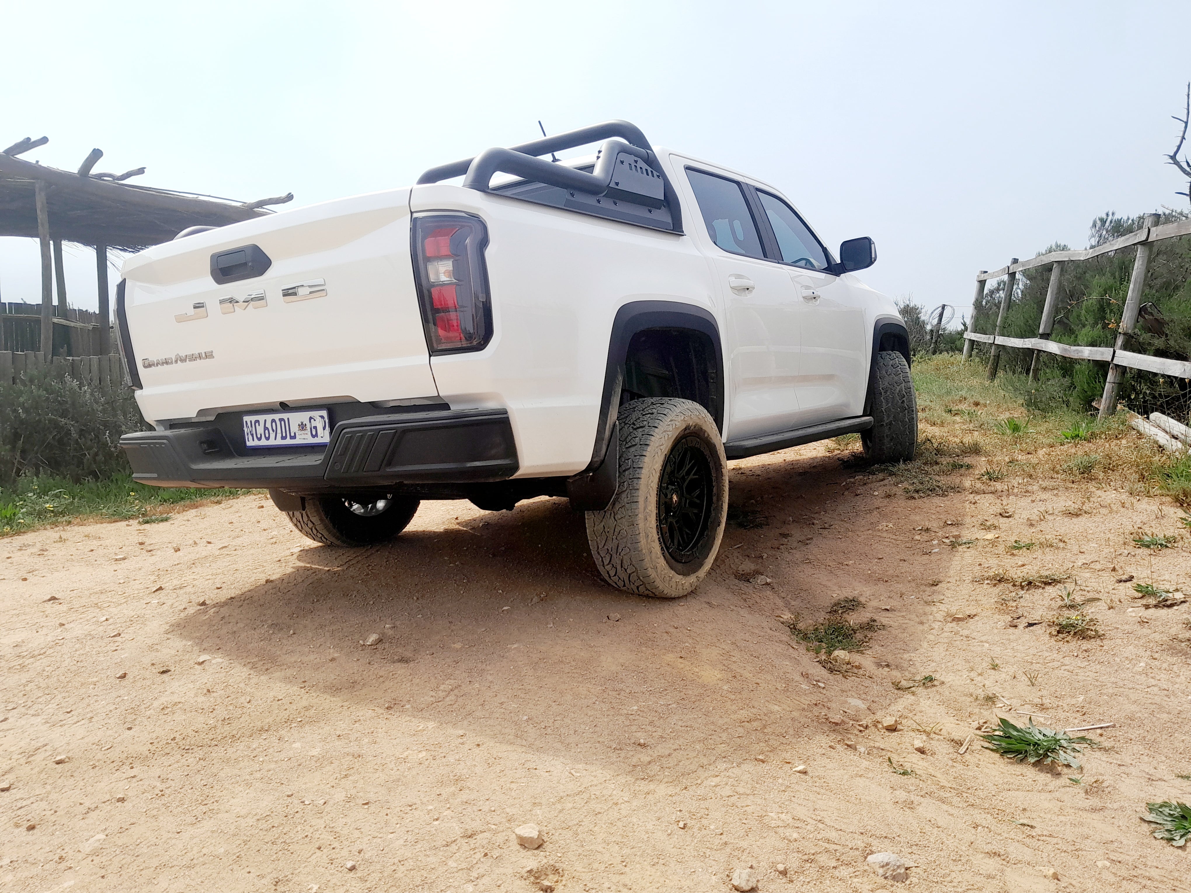 The JMC Grand Avenue is designed for toughing it out in the wilderness with knobbly rubber and a rear diff-lock available as optional extras. Picture: (PHUTI MPYANE)