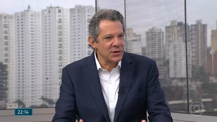 Fernando Haddad (PT) fala sobre contas públicas de SP em entrevista à TV Globo