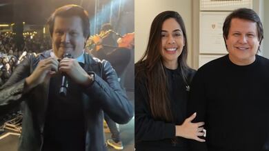 Giovani se declara em show para amante que virou namorada e escancara novo romance