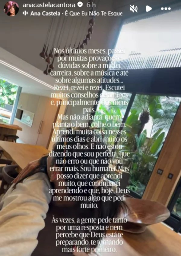 Ana Castela faz desabafo enigmático: “Abri muito os meus olhos”