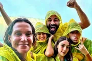 Thiago Lacerda, Vanessa Lóes e os filhos Gael, Cora e Pilar.