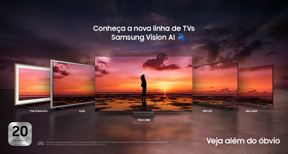 Samsung lança novas TVs no Brasil com modelos de até R$ 42 mil; veja lista — Foto: Reprodução/Samsung