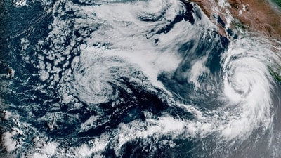 Experts say a record-strong Super El Nino could shape winter weather patterns across the US (AP)