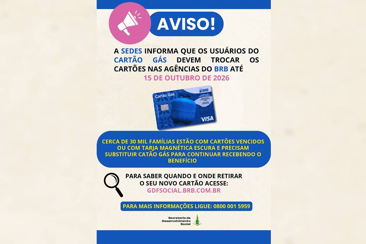 Troca de Cartão Gás/Solicitação de segunda via
