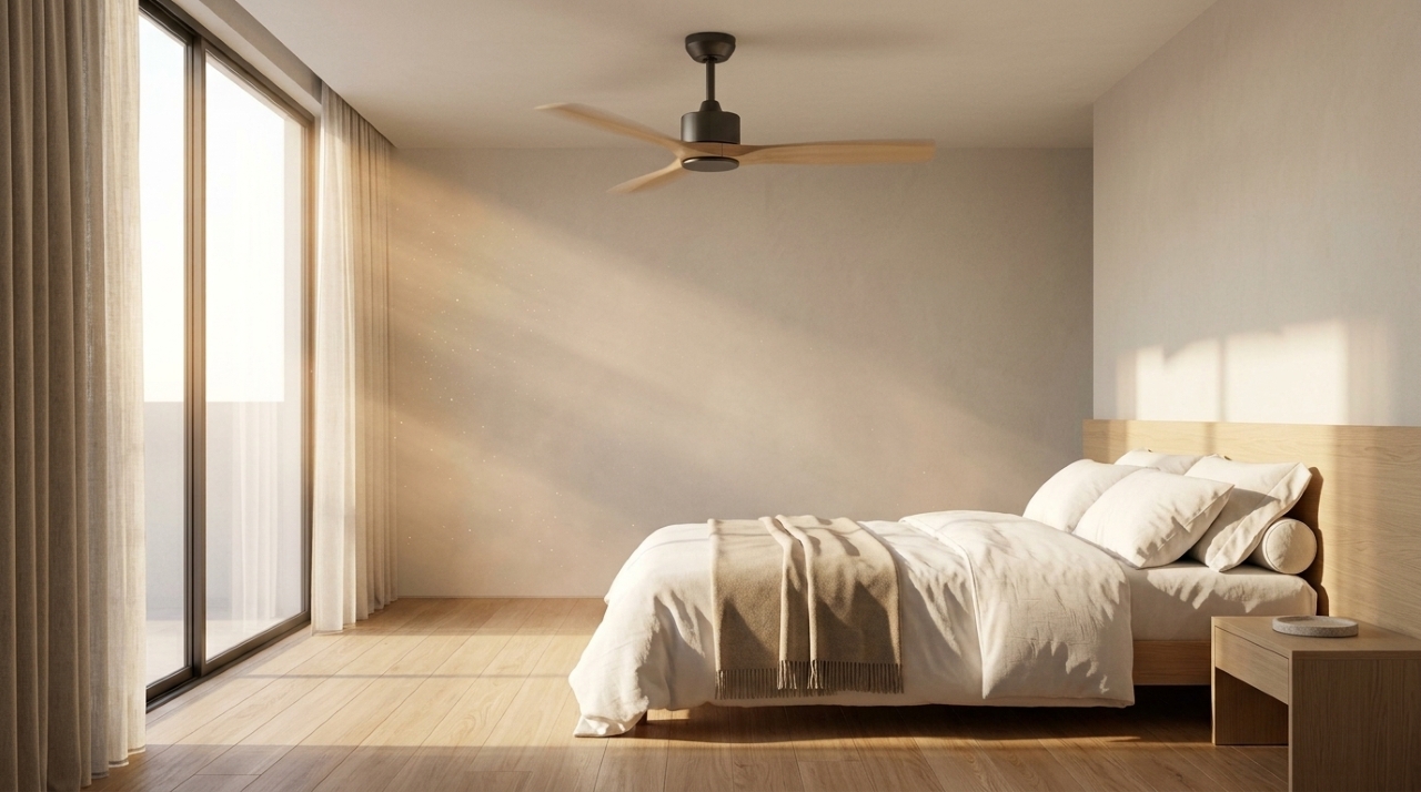 Os especialistas concordam: “Deixar o ventilador de teto ligado no ambiente vazio não resfria nada, ele movimenta o ar sobre a pele e é o suor evaporando que dá a sensação de frio, quarto vazio com ventilador ligado é só desperdício de energia”