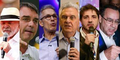 Presidenciáveis Luiz Inácio Lula da Silva (PT), Flávio Bolsonaro (PL), Romeu Zema (Novo), Ronaldo Caiado (PSD), Renan Santos (Missão) e Augusto Cury (Avante) Foto: Wilton Junior, Pedro Kirilos, Wilton Junior, Taba Benedicto, Isabella Finholdt, Daniel Teixeira/Estadão / Estadão