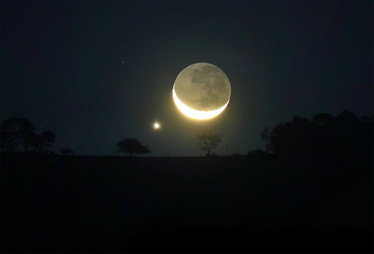 Imagem da matéria: Lua faz conjunção com Vênus e provoca “eclipse” do planeta