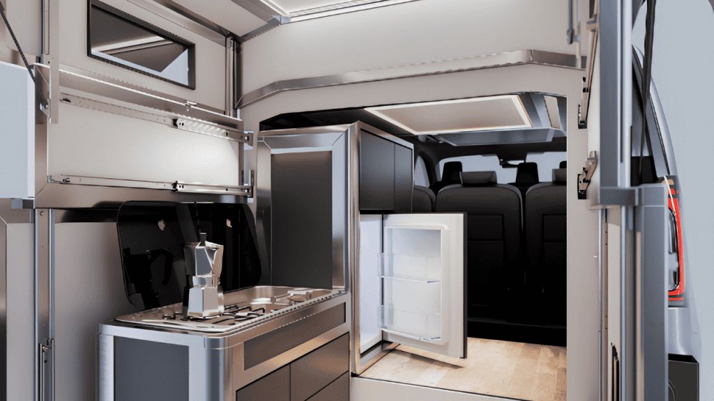 Origami automotivo: esta tecnologia transforma pequenas vans em espaços com banheiro e cama king; veja!