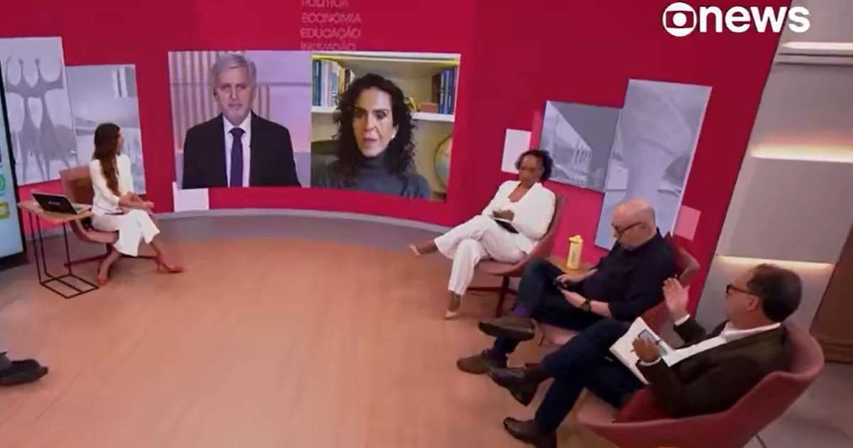 Malu Gaspar e Octavio Guedes se estranham ao vivo na GloboNews durante debate sobre caso Vorcaro