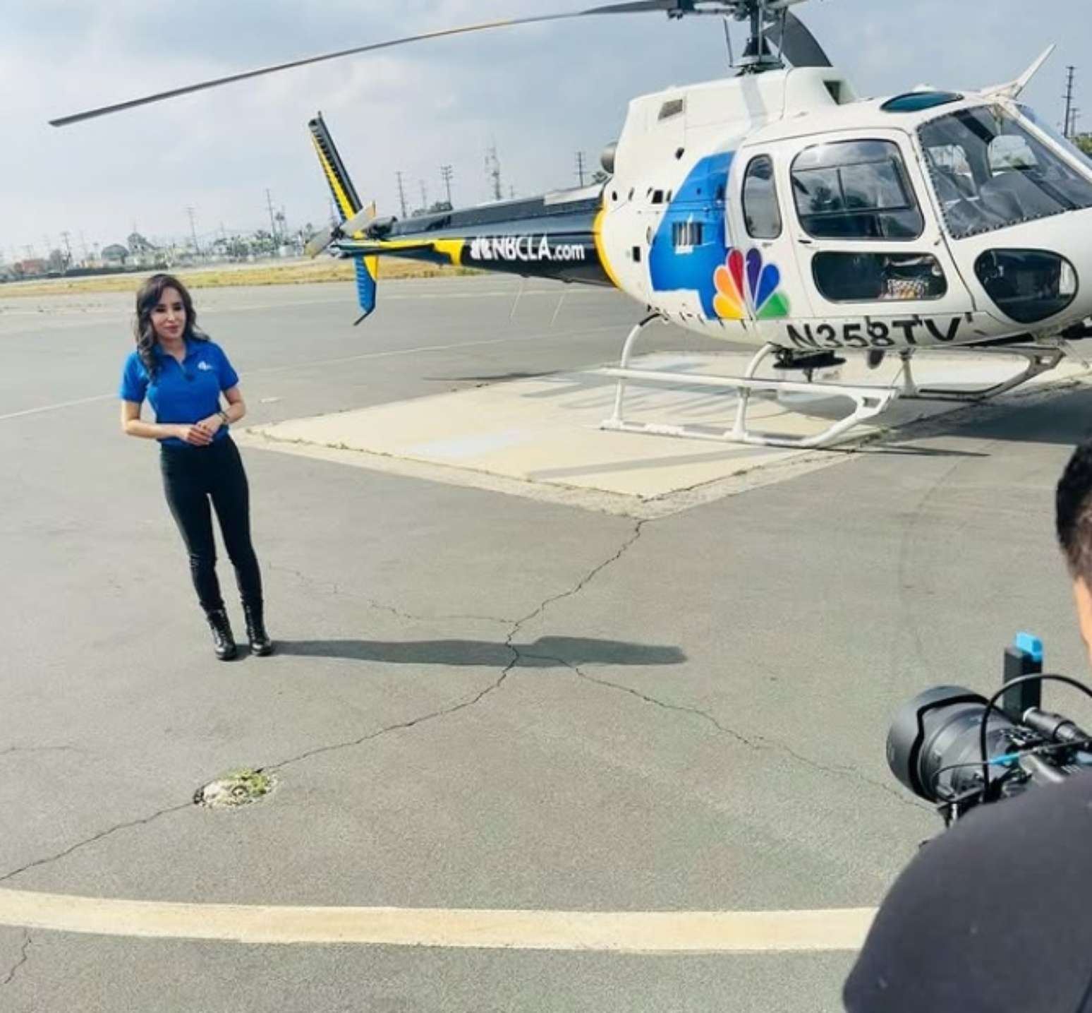 A jornalista de menos de 1,60m n&atilde;o tinha medo de voar para realizar sua miss&atilde;o na TV