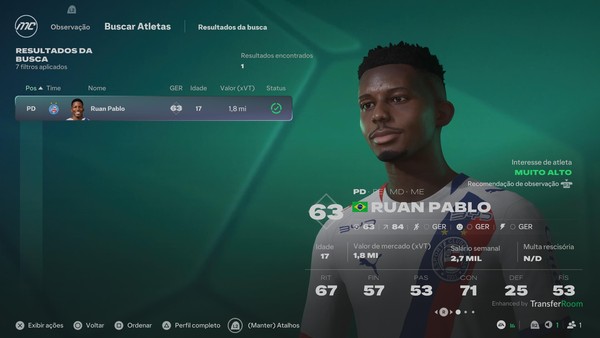 Modo Carreira do EA FC 27: 5 promessas do Brasileirão baratinhas