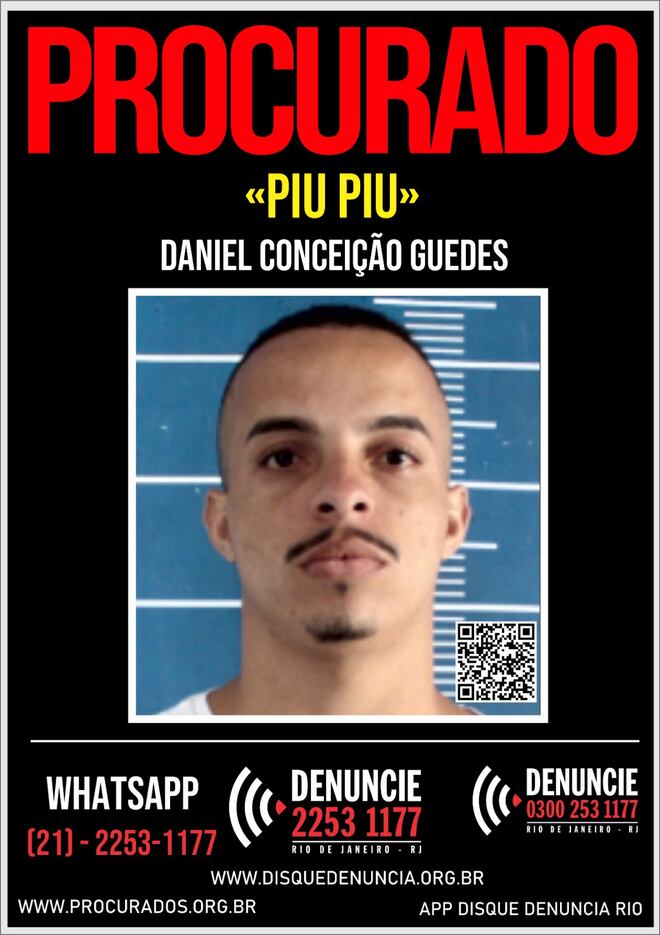 Disque Denúncia divulga cartaz para localizar assaltante de cargas foragido em São Gonçalo