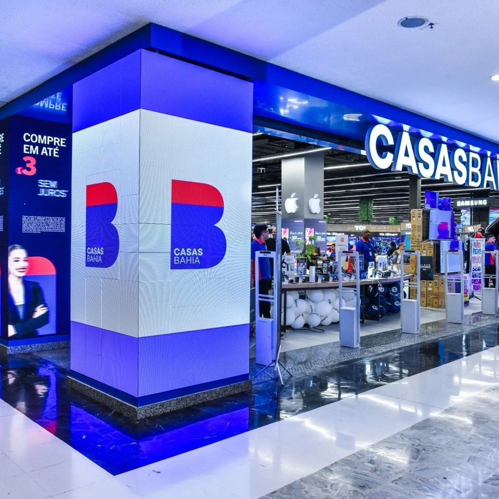 A Casas Bahia está realizando o leilão de eletrodomésticos como geladeiras, fogões e ventiladores com lances a partir de R$ 400 — Foto: Reprodução/Redes Socias