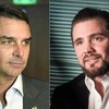 Flávio Bolsonaro cobrou Daniel Vorcaro pagamentos que seriam para o financiamento do filme sobre o pai, Jair Bolsonaro - Montagem feita pela Editoria de Arte