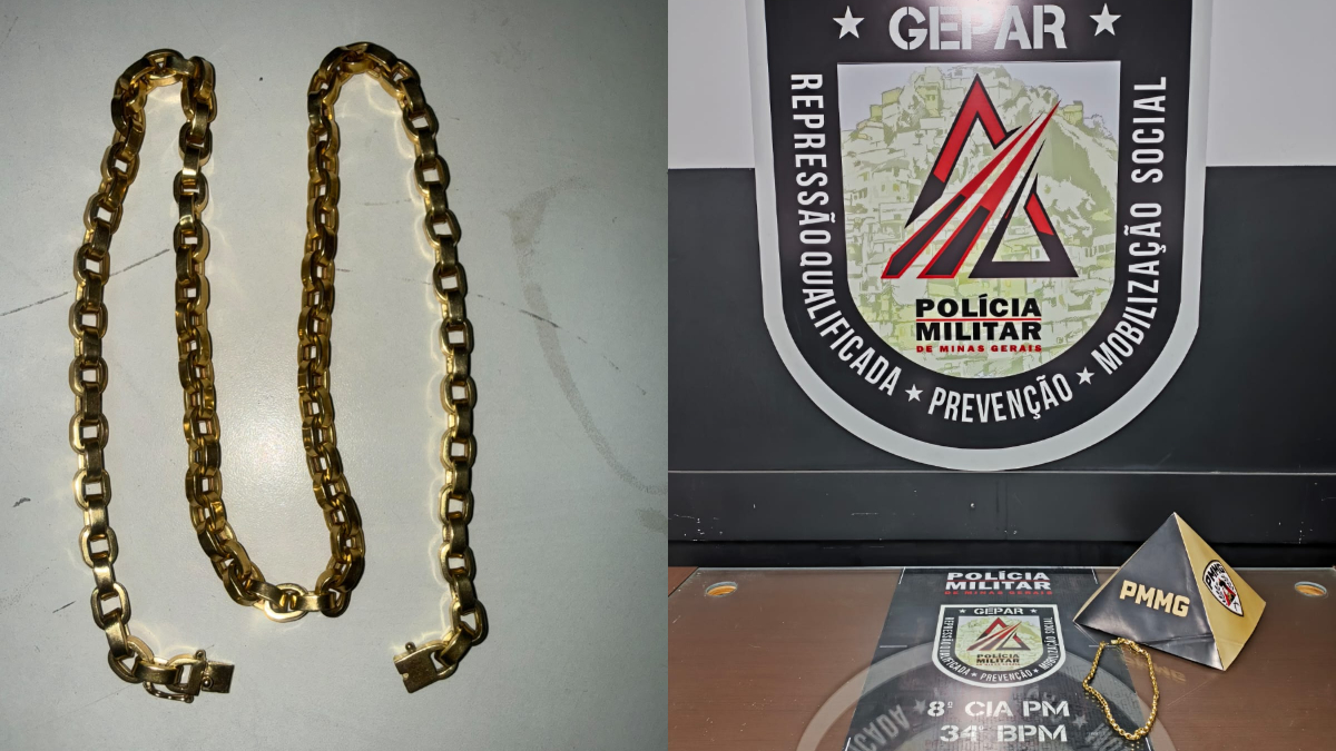 Homem tem corrente de ouro de R$ 50 mil roubada ao sair de barbearia em BH; suspeito é preso