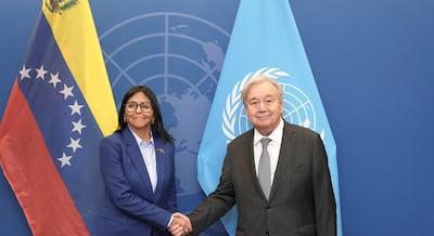 Guterres recibe a Delcy Rodríguez antes de reunión con Trump y de intervenir en ONU