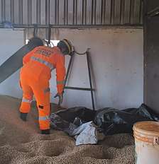 Homem morre soterrado por grãos de café após colapso de silo no Triângulo Mineiro Foto: Divulgação/CBMMG