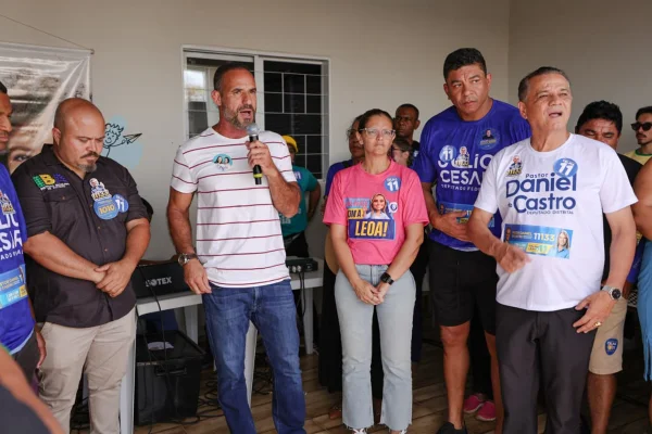 Candidato a vice de Celina cumpre agendas com marido dela neste domingo - destaque galeria