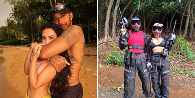 Lewis Hamilton e Kim Kardashian curtem juntos momentos de lazer. Foto: Reprodu&ccedil;&atilde;o/ Redes Sociais