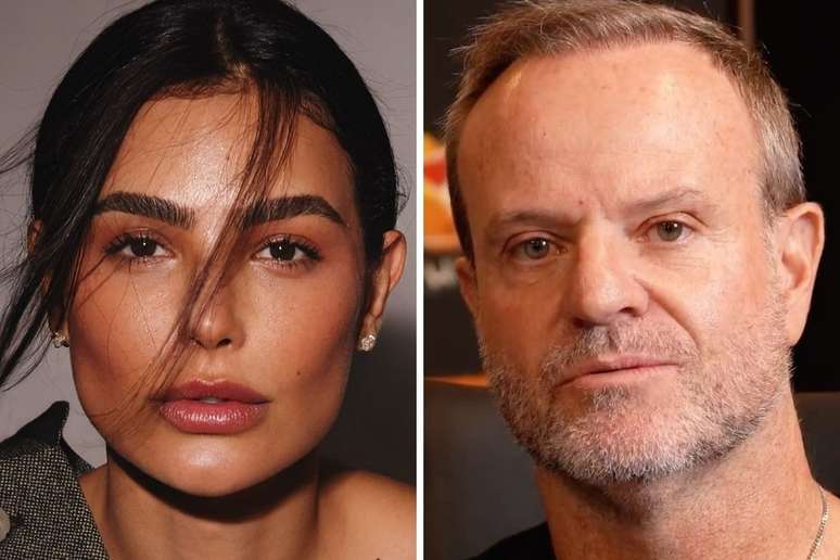 Cíntia Chagas, namorada de Barrichello, aconselha seguidora: 'Vida muito curta para marido chato'