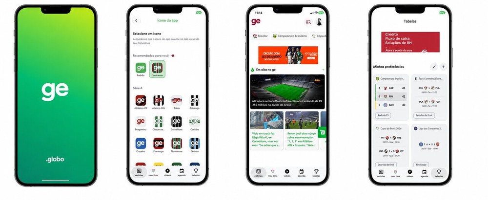 Classificação, resultados e notícias dos clubes ficam reunidos no ge para facilitar o acompanhamento do Brasileirão — Foto: Reprodução/ge