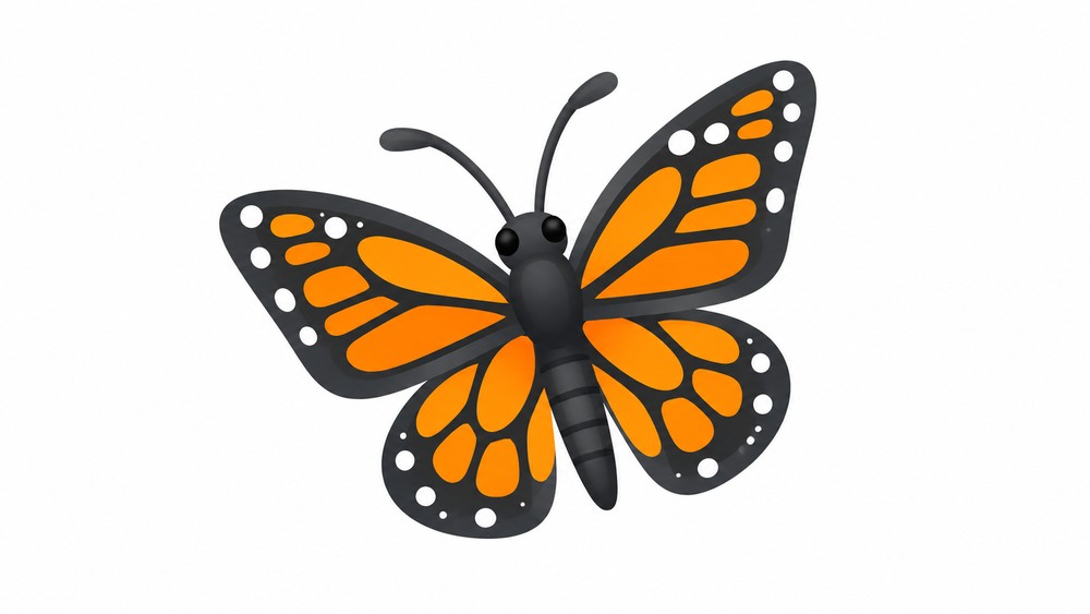 Borboleta-monarca — Foto: Reprodução/Emojipedia