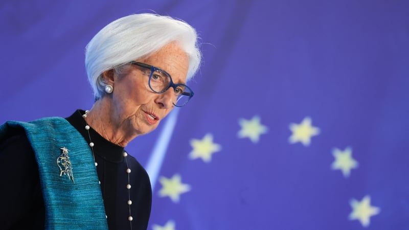 Christine Lagarde, president of the European Central Bank (ECB), at a rates decision news conference in Frankfurt, Hesse, Germany, on Thursday, Dec. 18, 2025. The European Central Bank left interest rates unchanged for a fourth straight meeting as inflati
