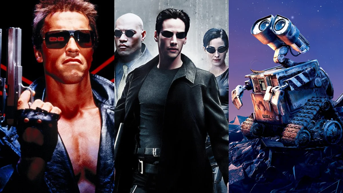 exterminador do futuro, matrix e walle