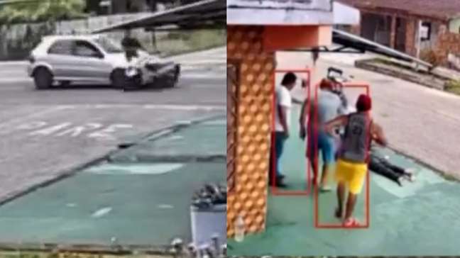 Família sobrevive após ter carro prensado por caminhões em rodovia de MG; imagem impressiona