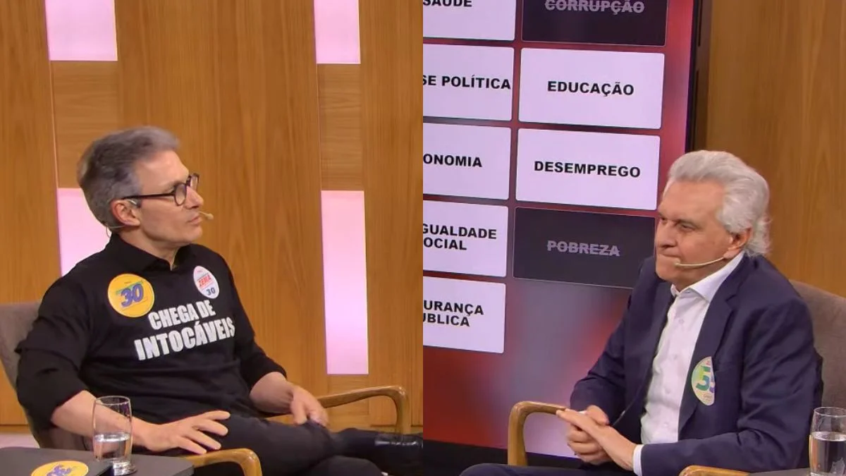 "Compadres", Zema e Caiado usam debate da Veja para atacar Lula e Flávio