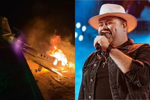 Veja momento em que avião do cantor Rey Vaqueiro saiu da pista e pegou fogo - destaque galeria