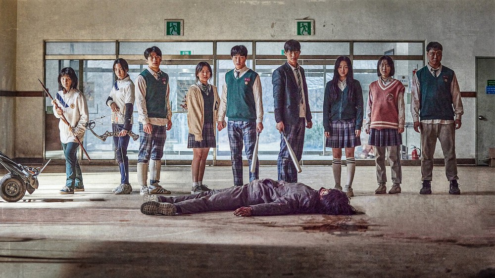 All of Us Are Dead acompanha um grupo de estudantes lutando contra zumbis — Foto: Divulgação/Netflix