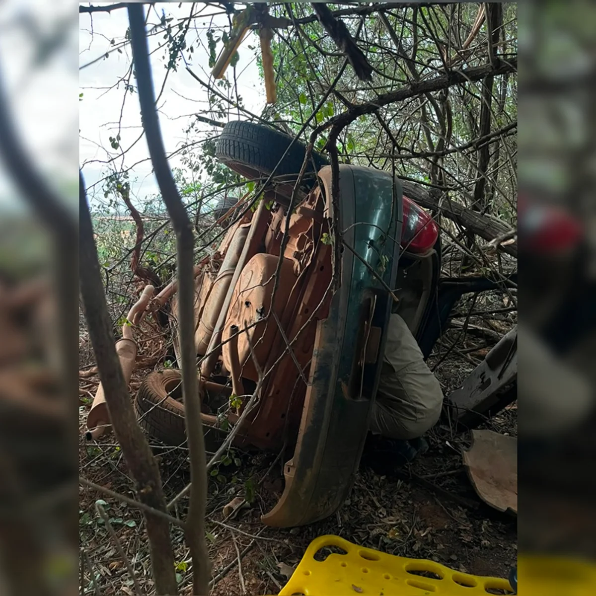 Dois homens morrem após carro capotar na GO-330