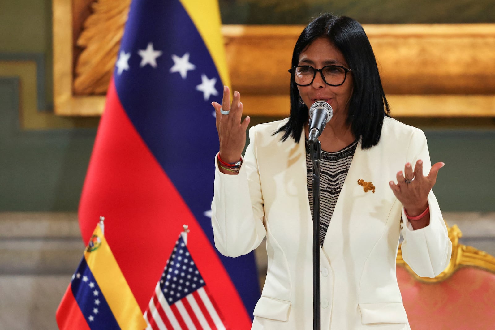 A presidente interina da Venezuela, Delcy Rodríguez, ex-vice de Maduro Leonardo Fernández Viloria/Reuters - 02.09.2026